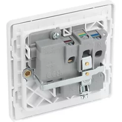 British General Evolve 13A 1-Gang SP Switched Socket Brushed Steel with White Inserts 12 British General Evolve 13A 1-Gang SP Switched Socket Brushed Steel with White Inserts -Steel Switches Sales 126RF A4