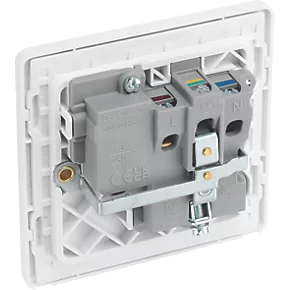 British General Evolve 13A 1-Gang SP Switched Socket Brushed Steel with White Inserts 7 British General Evolve 13A 1-Gang SP Switched Socket Brushed Steel with White Inserts - Image 5