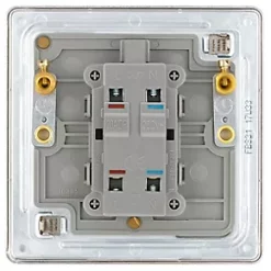 LAP 20A 1-Gang DP Boiler Switch Brushed Stainless Steel with LED -Steel Switches Sales 169KJ A3