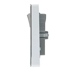 LAP 13A 2-Gang SP Switched Socket + 3.1A 2-Outlet Type A USB Charger Brushed Stainless Steel with White Inserts 7 LAP 13A 2-Gang SP Switched Socket + 3.1A 2-Outlet Type A USB Charger Brushed Stainless Steel with White Inserts - Image 5