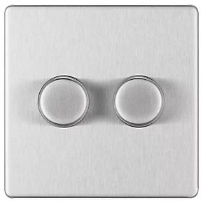 LAP 2-Gang 2-Way LED Dimmer Switch Brushed Stainless Steel 4 LAP 2-Gang 2-Way LED Dimmer Switch Brushed Stainless Steel - Image 2
