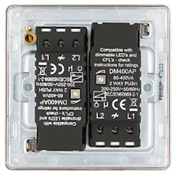 LAP 2-Gang 2-Way LED Dimmer Switch Brushed Stainless Steel 9 LAP 2-Gang 2-Way LED Dimmer Switch Brushed Stainless Steel -Steel Switches Sales 214KJ A3