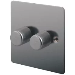 LAP 2-Gang 2-Way LED Dimmer Switch Brushed Stainless Steel