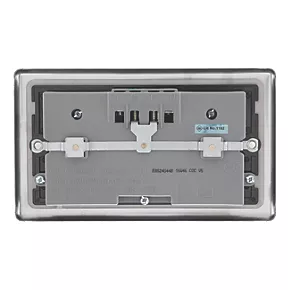 LAP 13A 2-Gang Unswitched Socket + 4.2A 4-Outlet Type A USB Charger Brushed Stainless Steel with Black Inserts 7 LAP 13A 2-Gang Unswitched Socket + 4.2A 4-Outlet Type A USB Charger Brushed Stainless Steel with Black Inserts - Image 5