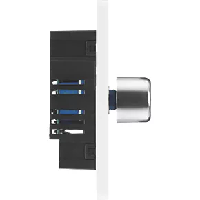 British General Evolve 1-Gang 2-Way LED Trailing Edge Single Push Dimmer Switch with Rotary Control Brushed Steel with White Inserts 8 British General Evolve 1-Gang 2-Way LED Trailing Edge Single Push Dimmer Switch with Rotary Control Brushed Steel with White Inserts - Image 6