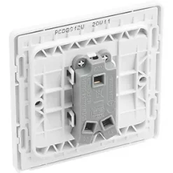 British General Evolve 20 A 16AX 1-Gang 2-Way Light Switch Brushed Steel with White Inserts -Steel Switches Sales 268PY A4