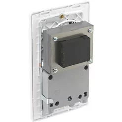 British General Evolve 2-Gang Dual Voltage Shaver Socket 115/240V Brushed Steel with White Inserts 12 British General Evolve 2-Gang Dual Voltage Shaver Socket 115/240V Brushed Steel with White Inserts -Steel Switches Sales 279RF A4