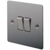 LAP 10AX 2-Gang 2-Way Light Switch Brushed Stainless Steel 1 LAP 10AX 2-Gang 2-Way Light Switch Brushed Stainless Steel -Steel Switches Sales 31462 P
