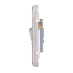 Schneider Electric Lisse Deco 10AX 1-Gang 2-Way Light Switch Brushed Stainless Steel with White Inserts -Steel Switches Sales 322FF A2