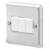 MK Albany Plus 10AX 3-Gang 2-Way Switch Brushed Stainless Steel with White Inserts 1 MK Albany Plus 10AX 3-Gang 2-Way Switch Brushed Stainless Steel with White Inserts -Steel Switches Sales 330FF P