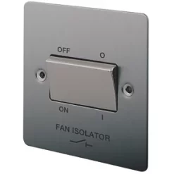 LAP 10A 1-Gang 3-Pole Fan Isolator Switch Brushed Stainless Steel