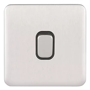 Schneider Electric Lisse Deco 10AX 1-Gang Intermediate Switch Brushed Stainless Steel with Black Inserts 4 Schneider Electric Lisse Deco 10AX 1-Gang Intermediate Switch Brushed Stainless Steel with Black Inserts - Image 2