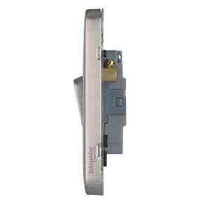 Schneider Electric Lisse Deco 10AX 3-Gang 2-Way Light Switch Brushed Stainless Steel with Black Inserts 5 Schneider Electric Lisse Deco 10AX 3-Gang 2-Way Light Switch Brushed Stainless Steel with Black Inserts - Image 3