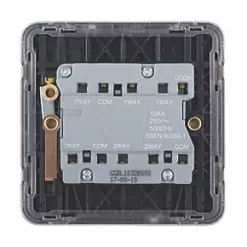 Schneider Electric Lisse Deco 10AX 3-Gang 2-Way Light Switch Brushed Stainless Steel with Black Inserts 9 Schneider Electric Lisse Deco 10AX 3-Gang 2-Way Light Switch Brushed Stainless Steel with Black Inserts -Steel Switches Sales 444CC A3