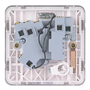 Schneider Electric Lisse Deco 13A Switched Fused Spur Brushed Stainless Steel with White Inserts 6 Schneider Electric Lisse Deco 13A Switched Fused Spur Brushed Stainless Steel with White Inserts - Image 4