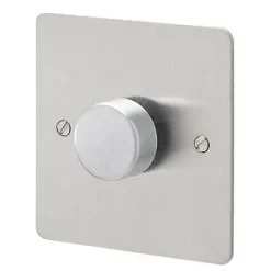 MK Edge 1-Gang 2-Way Dimmer Switch Brushed Stainless Steel