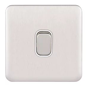 Schneider Electric Lisse Deco 10AX 1-Gang Intermediate Switch Brushed Stainless Steel with White Inserts 4 Schneider Electric Lisse Deco 10AX 1-Gang Intermediate Switch Brushed Stainless Steel with White Inserts - Image 2