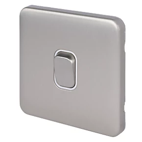 Schneider Electric Lisse Deco 10AX 1-Gang Intermediate Switch Brushed Stainless Steel with White Inserts 3 Schneider Electric Lisse Deco 10AX 1-Gang Intermediate Switch Brushed Stainless Steel with White Inserts