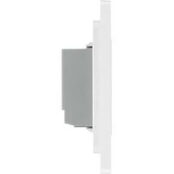 British General Evolve 2-Gang 2-Way LED Double Secondary Touch Trailing Edge Dimmer Switch Brushed Steel with White Inserts -Steel Switches Sales 474PY A5