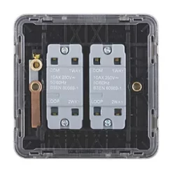 Schneider Electric Lisse Deco 10AX 2-Gang 2-Way Light Switch Brushed Stainless Steel with Black Inserts 9 Schneider Electric Lisse Deco 10AX 2-Gang 2-Way Light Switch Brushed Stainless Steel with Black Inserts -Steel Switches Sales 480CC A3