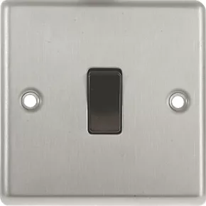 LAP 10AX 1-Gang 2-Way Light Switch Brushed Stainless Steel with Black Inserts 4 LAP 10AX 1-Gang 2-Way Light Switch Brushed Stainless Steel with Black Inserts - Image 2