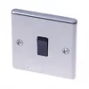 LAP 10AX 1-Gang 2-Way Light Switch Brushed Stainless Steel with Black Inserts -Steel Switches Sales 48123 P