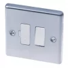LAP 13A Switched Fused Spur Brushed Stainless Steel with White Inserts 1 LAP 13A Switched Fused Spur Brushed Stainless Steel with White Inserts -Steel Switches Sales 48742 P