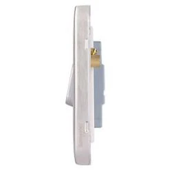 Schneider Electric Lisse Deco 10A 1-Gang 2-Way Retractive Switch Brushed Stainless Steel with White Inserts -Steel Switches Sales 489FF A2