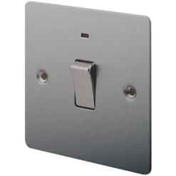 LAP 20A 1-Gang DP Control Switch Brushed Stainless Steel with Neon