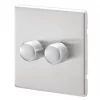 MK Aspect 2-Gang 2-Way Dimmer Switch Brushed Stainless Steel -Steel Switches Sales 533FF P
