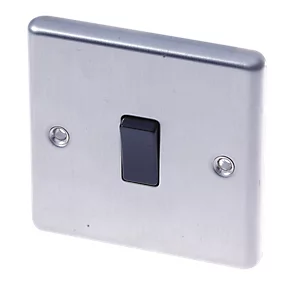 LAP 10AX 1-Gang Intermediate Switch Brushed Stainless Steel with Black Inserts 3 LAP 10AX 1-Gang Intermediate Switch Brushed Stainless Steel with Black Inserts