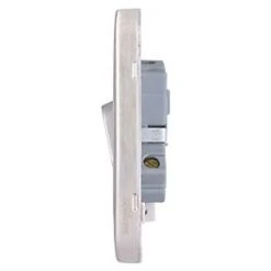 Schneider Electric Lisse Deco 20AX 1-Gang DP Control Switch Brushed Stainless Steel with White Inserts -Steel Switches Sales 573FF A2