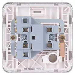 Schneider Electric Lisse Deco 13A Unswitched Fused Spur Brushed Stainless Steel with White Inserts -Steel Switches Sales 575FF A3