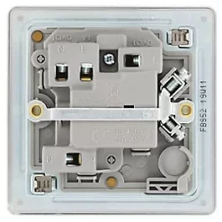 LAP 13A Switched Fused Spur with LED Brushed Stainless Steel -Steel Switches Sales 593KJ A3
