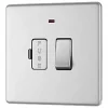 LAP 13A Switched Fused Spur with LED Brushed Stainless Steel -Steel Switches Sales 593KJ P