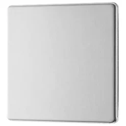 LAP 1-Gang Blanking Plate Brushed Stainless Steel