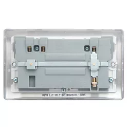 British General Nexus Metal 13A 2-Gang SP Switched Socket + 3.1A 2-Outlet Type A USB Charger Brushed Steel with Graphite Inserts 9 British General Nexus Metal 13A 2-Gang SP Switched Socket + 3.1A 2-Outlet Type A USB Charger Brushed Steel with Graphite Inserts -Steel Switches Sales 6218R A3