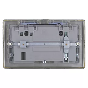 British General Nexus Metal 13A 2-Gang SP Switched Wi-Fi Extender Socket + 2.1A 1-Outlet Type A USB Charger Brushed Stainless Steel with Graphite Inserts 4 British General Nexus Metal 13A 2-Gang SP Switched Wi-Fi Extender Socket + 2.1A 1-Outlet Type A USB Charger Brushed Stainless Steel with Graphite Inserts - Image 2