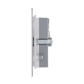 LAP 13A 2-Gang Unswitched Socket + 4.2A 4-Outlet Type A USB Charger Brushed Stainless Steel with White Inserts 5 LAP 13A 2-Gang Unswitched Socket + 4.2A 4-Outlet Type A USB Charger Brushed Stainless Steel with White Inserts - Image 3