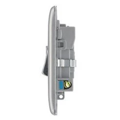 British General Nexus Metal 13A Switched Fused Spur Brushed Steel -Steel Switches Sales 64368 A2