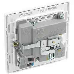 British General Evolve 13A 1-Gang SP Switched Socket + 2.1A 2-Outlet Type A USB Charger Brushed Steel with White Inserts 12 British General Evolve 13A 1-Gang SP Switched Socket + 2.1A 2-Outlet Type A USB Charger Brushed Steel with White Inserts -Steel Switches Sales 669RF A4