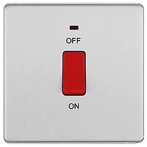 LAP 45A 1-Gang DP Cooker Switch Brushed Stainless Steel with LED 4 LAP 45A 1-Gang DP Cooker Switch Brushed Stainless Steel with LED - Image 2