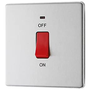 LAP 45A 1-Gang DP Cooker Switch Brushed Stainless Steel with LED 3 LAP 45A 1-Gang DP Cooker Switch Brushed Stainless Steel with LED