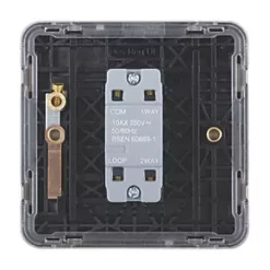 Schneider Electric Lisse Deco 10AX 1-Gang 2-Way Light Switch Brushed Stainless Steel with Black Inserts 9 Schneider Electric Lisse Deco 10AX 1-Gang 2-Way Light Switch Brushed Stainless Steel with Black Inserts -Steel Switches Sales 673CC A3