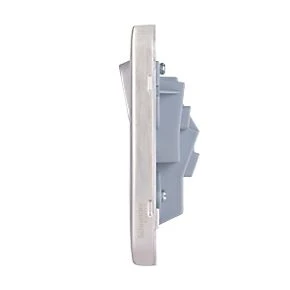 Schneider Electric Lisse Deco 13A 1-Gang DP Switched Plug Socket Brushed Stainless Steel with White Inserts 5 Schneider Electric Lisse Deco 13A 1-Gang DP Switched Plug Socket Brushed Stainless Steel with White Inserts - Image 3