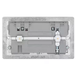 LAP 13A 2-Gang SP Switched Socket + 4.2A 2-Outlet Type A & C USB Charger Brushed Stainless Steel with White Inserts 9 LAP 13A 2-Gang SP Switched Socket + 4.2A 2-Outlet Type A & C USB Charger Brushed Stainless Steel with White Inserts -Steel Switches Sales 709HF A3