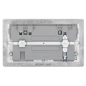 LAP 13A 2-Gang SP Switched Socket + 4.2A 2-Outlet Type A & C USB Charger Brushed Stainless Steel with White Inserts 6 LAP 13A 2-Gang SP Switched Socket + 4.2A 2-Outlet Type A & C USB Charger Brushed Stainless Steel with White Inserts - Image 4