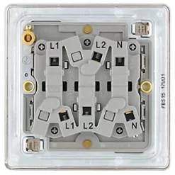 LAP 10A 1-Gang 3-Pole Fan Isolator Switch Brushed Stainless Steel -Steel Switches Sales 738KJ A3