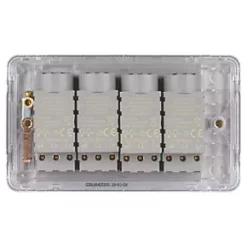 Schneider Electric Lisse Deco 4-Gang 2-Way Dimmer Switch Brushed Stainless Steel -Steel Switches Sales 767FF A3