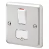 MK Albany Plus 13A Switched Fused Spur Brushed Stainless Steel with White Inserts 2 MK Albany Plus 13A Switched Fused Spur Brushed Stainless Steel with White Inserts -Steel Switches Sales 816FF P